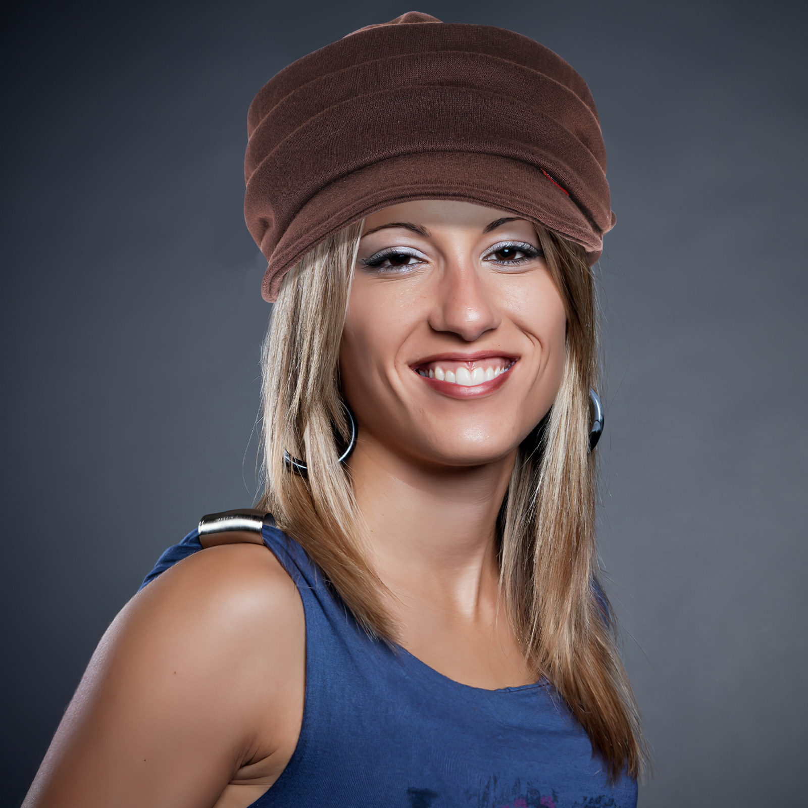 Leather Work Hat - Women Soft-Brim Peaked Cap Fashion Casual