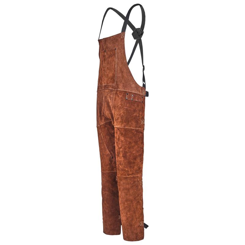 Leatherwork Apron - Welding apron with split leg, bib