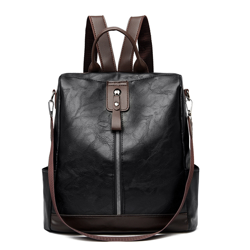 Leather Work Womens Backpack - Backpack Large Capacity Anti-theft PU Leather
