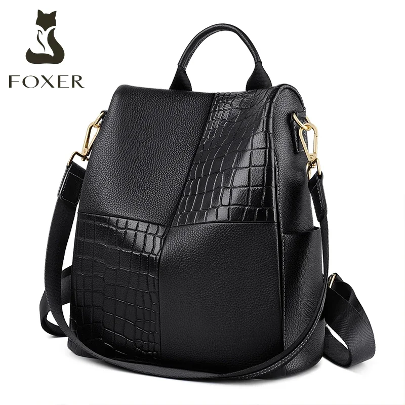 FOXER Women's Backpack Large C - Leather Work Womens Backpack ulasan dan harga
