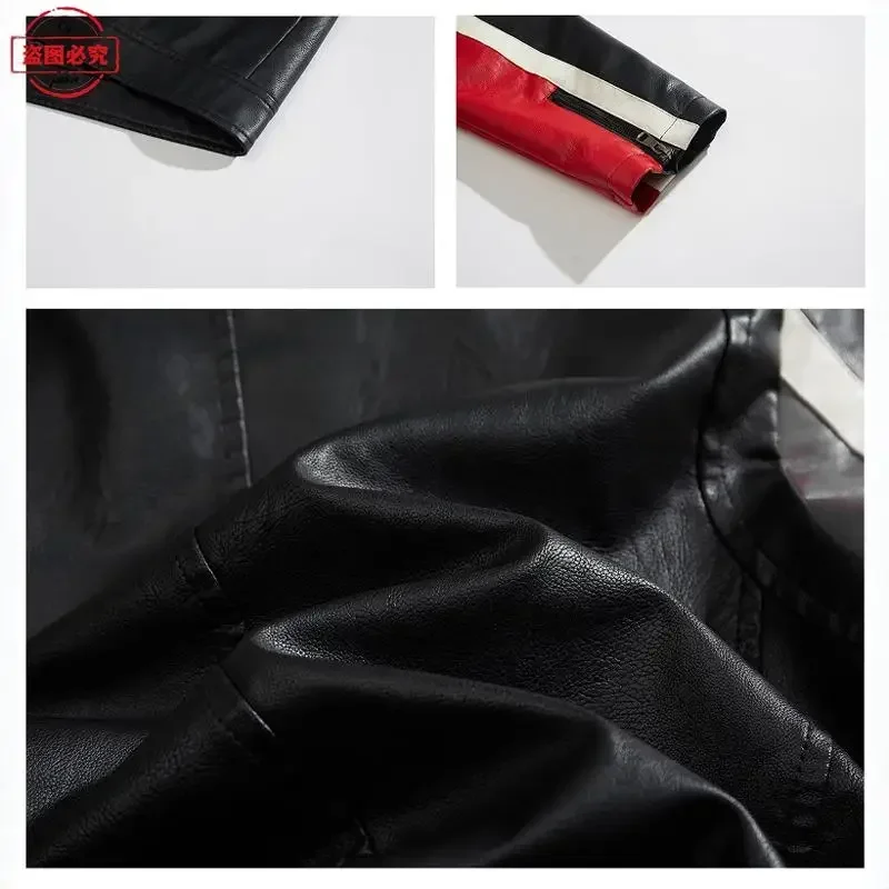 Ready To Race Logo Printed Off - Leather Work Jacket With Hood ulasan dan harga