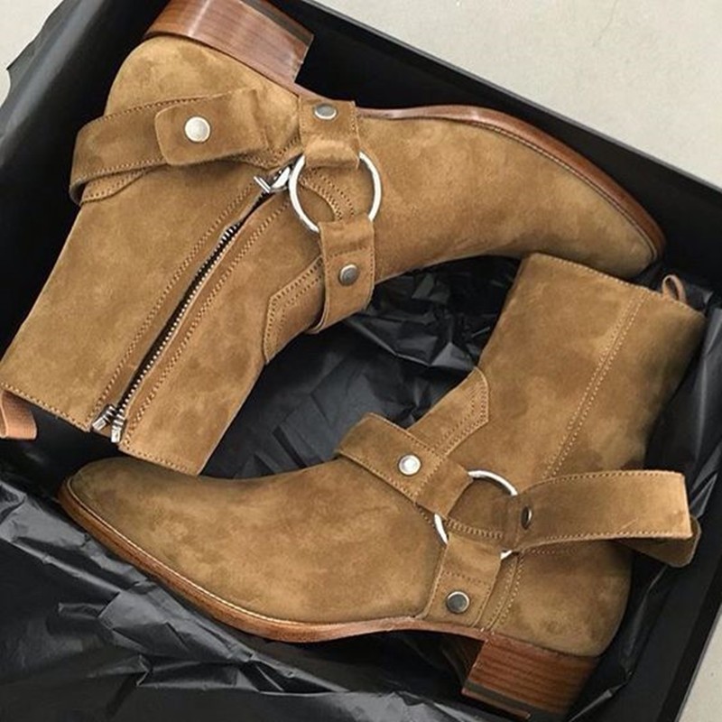 New Brown /Black Suede Leather - Leather Work Harness ulasan dan harga