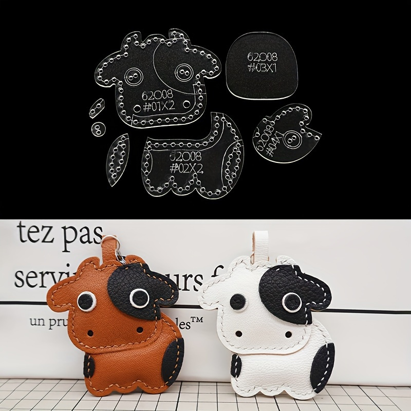 7pcs/set Cute Cartoon Cow Acry - Leatherworking Equipment ulasan dan harga
