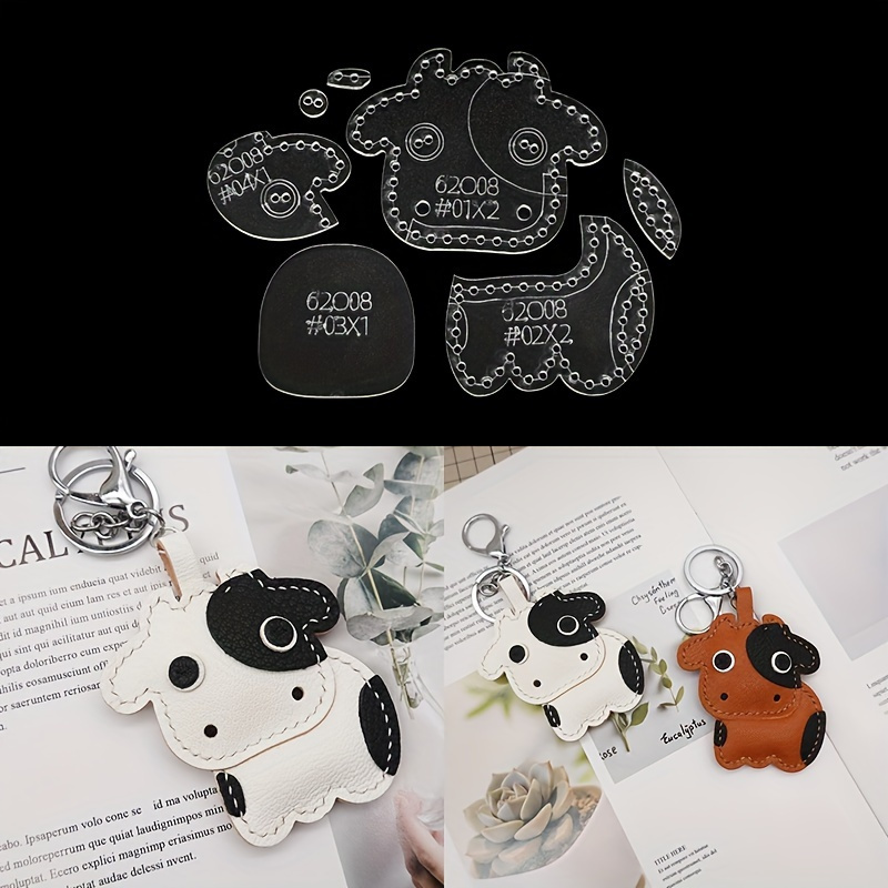 7pcs/set Cute Cartoon Cow Acry - Leatherworking Equipment ulasan dan harga
