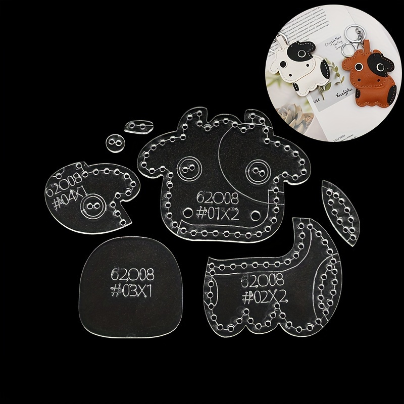 7pcs/set Cute Cartoon Cow Acry - Leatherworking Equipment ulasan dan harga