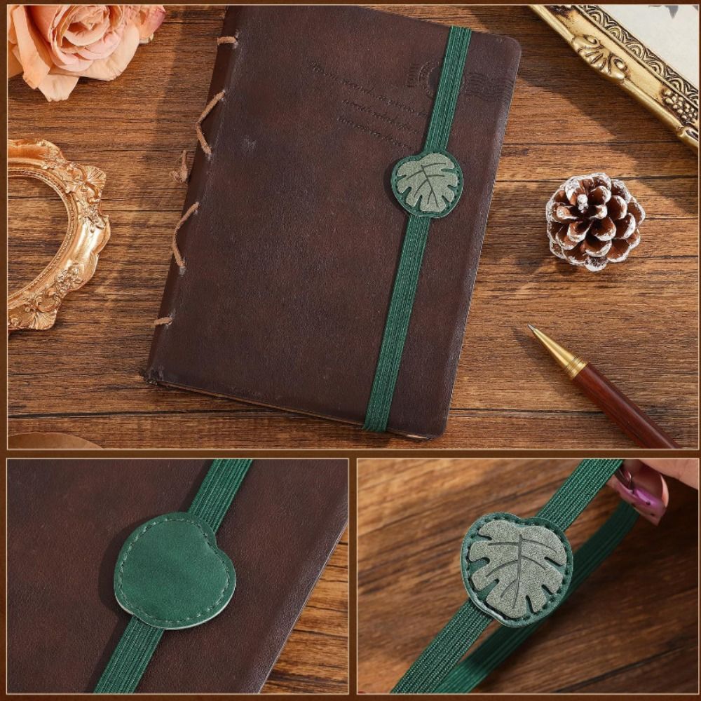 Vintage Elastic Bands Leather  - Leather Work Notepad ulasan dan harga