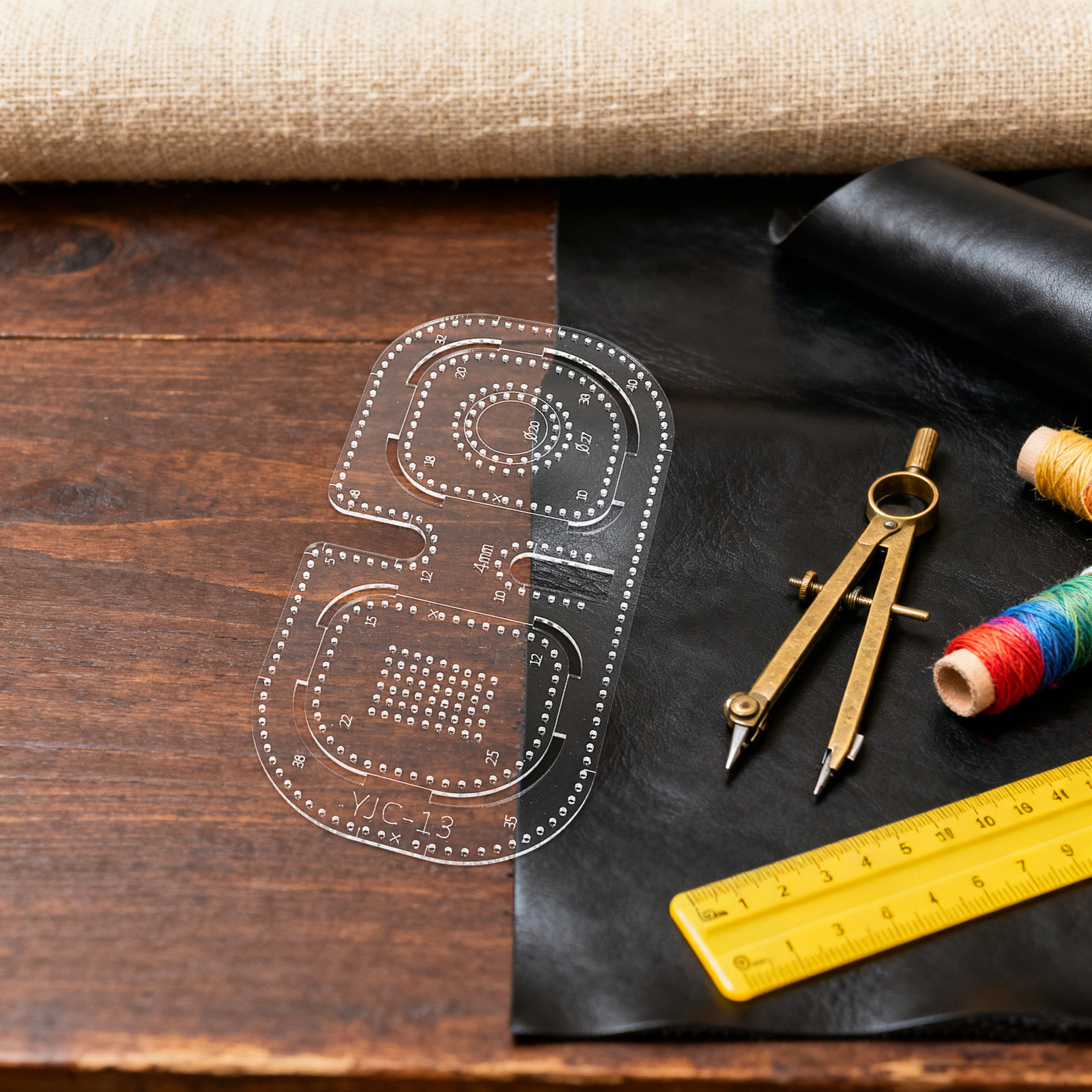 4Pcs Clear Acrylic Leatherwork - Leatherworking Guide ulasan dan harga