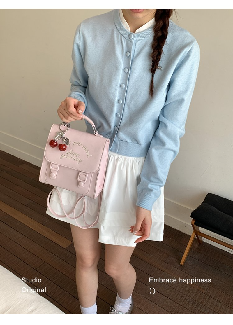Women's Versatile Letter Embro - Leather Work Womens Backpack ulasan dan harga