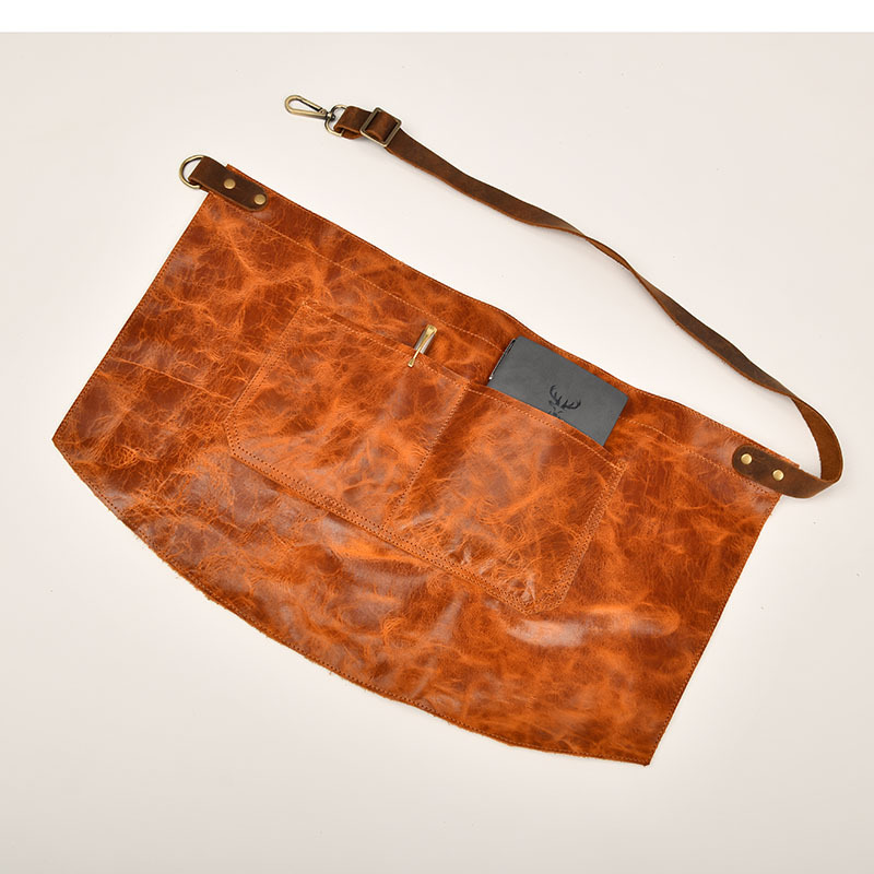 Men's Fashion Work Apron With  - Leatherwork Apron ulasan dan harga