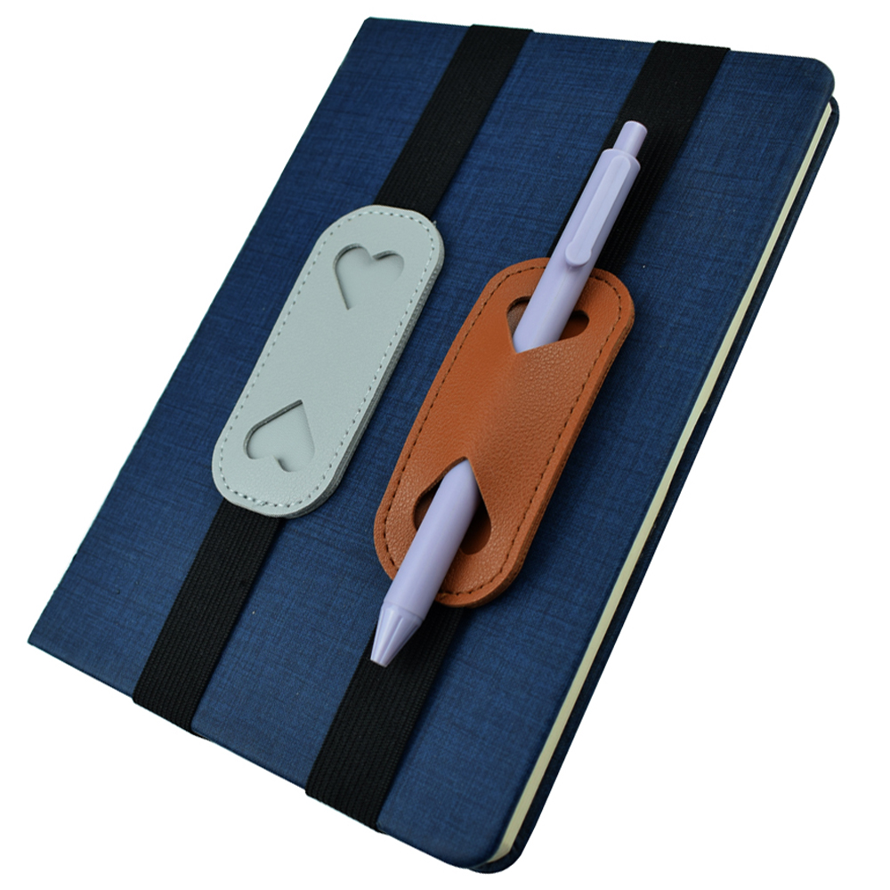 Elastic PU Leather Pen Holder  - Leather Work Notepad ulasan dan harga