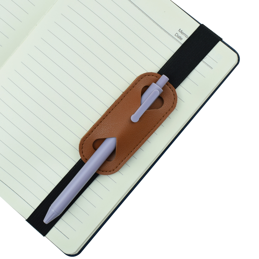 Elastic PU Leather Pen Holder  - Leather Work Notepad ulasan dan harga