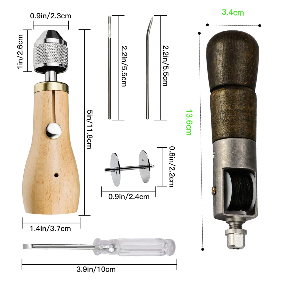 Leather Sewing Awl Thread Kit  - Leatherwork Thread ulasan dan harga
