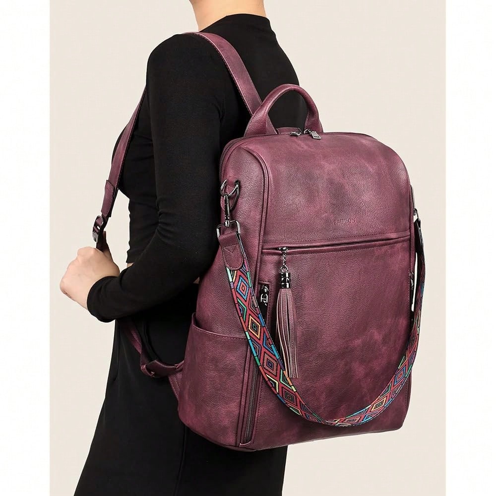 Leather Laptop Backpack For Wo - Leather Work Womens Backpack ulasan dan harga