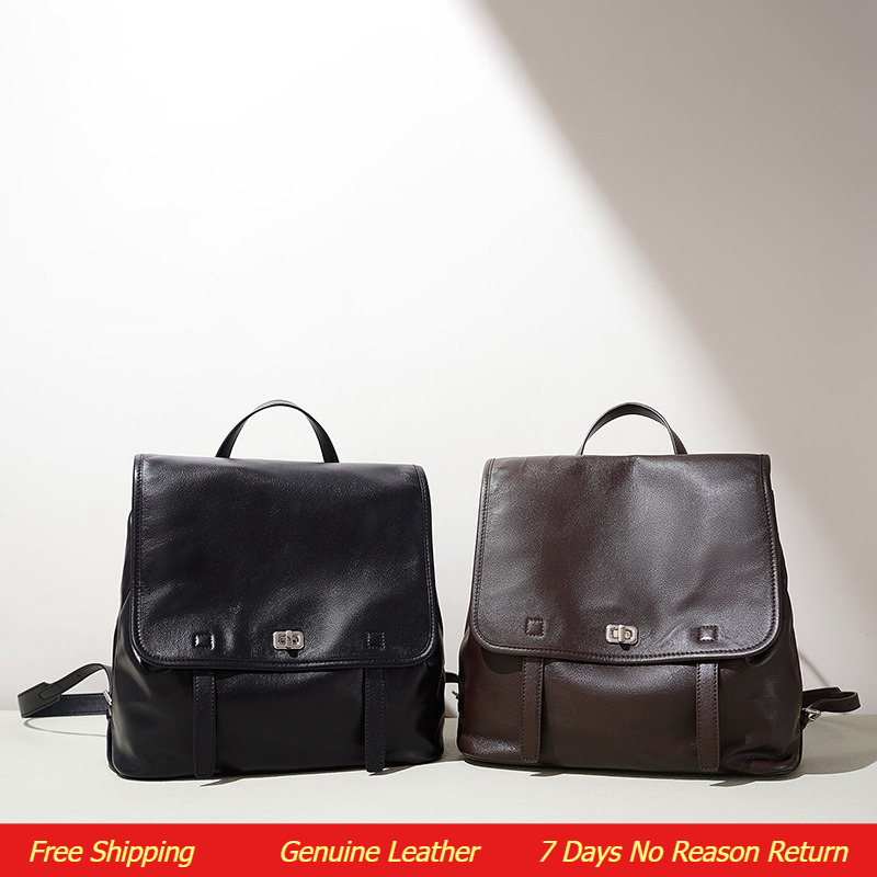 Vintage luxury women's handbag - Leather Work Womens Backpack ulasan dan harga