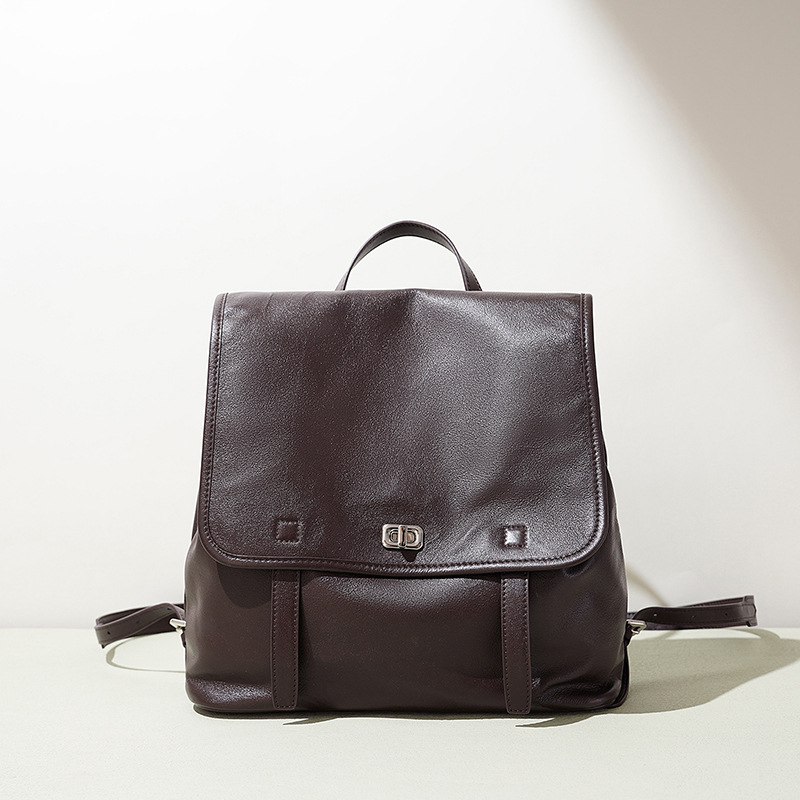 Vintage luxury women's handbag - Leather Work Womens Backpack ulasan dan harga