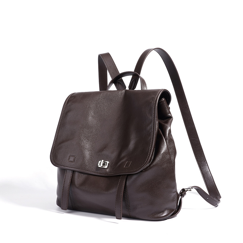 Vintage luxury women's handbag - Leather Work Womens Backpack ulasan dan harga