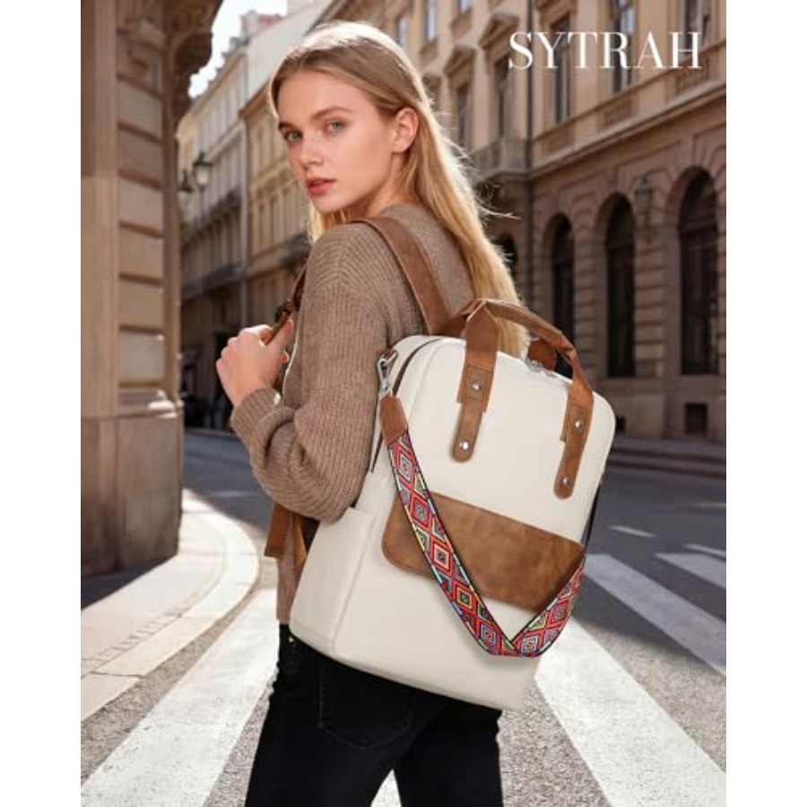 Leather Laptop Backpack 15.6 I - Leather Work Womens Backpack ulasan dan harga