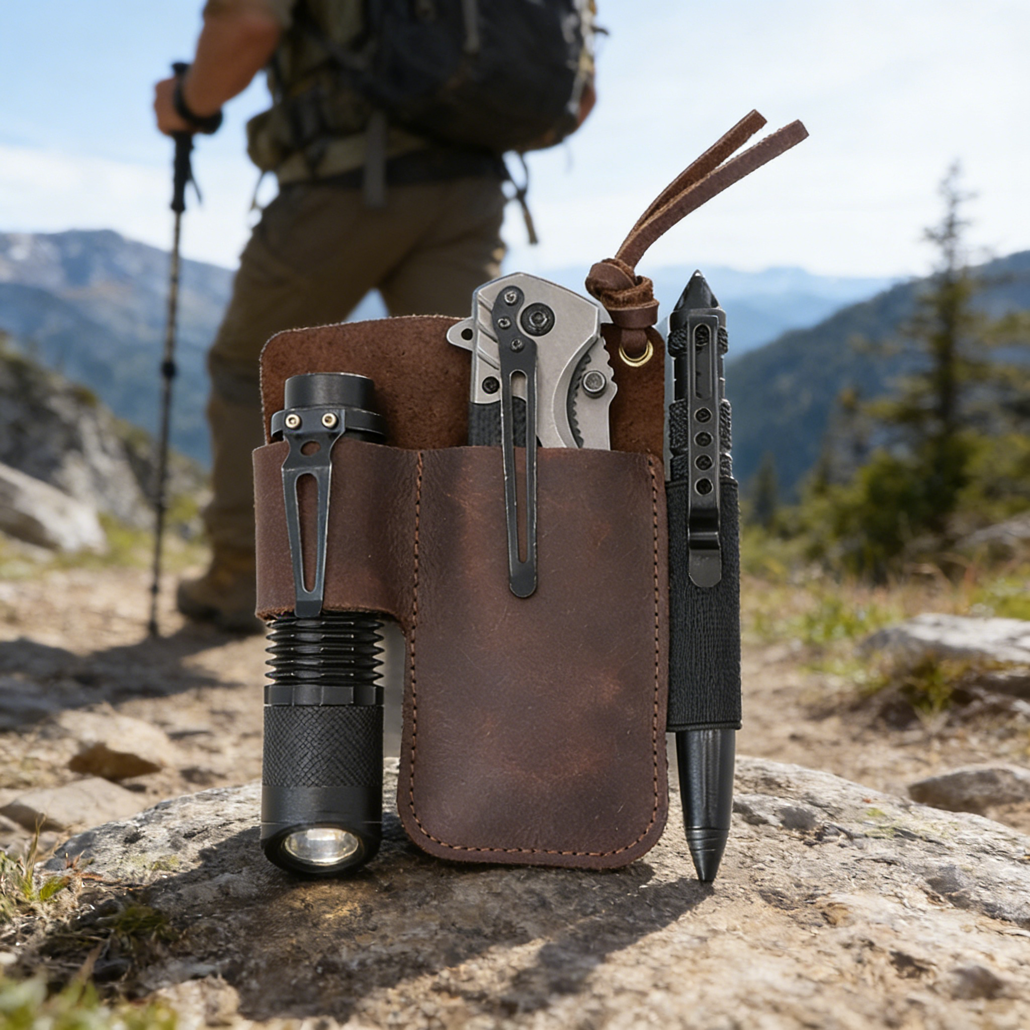 EDC Leather Flashlight Tool Ho - Leatherworking Equipment ulasan dan harga