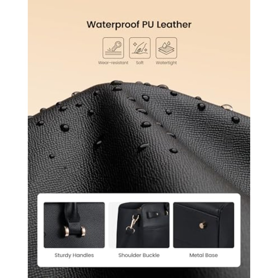 LOVEVOOK Laptop Tote Bag for W - Leather Work Womens Backpack ulasan dan harga