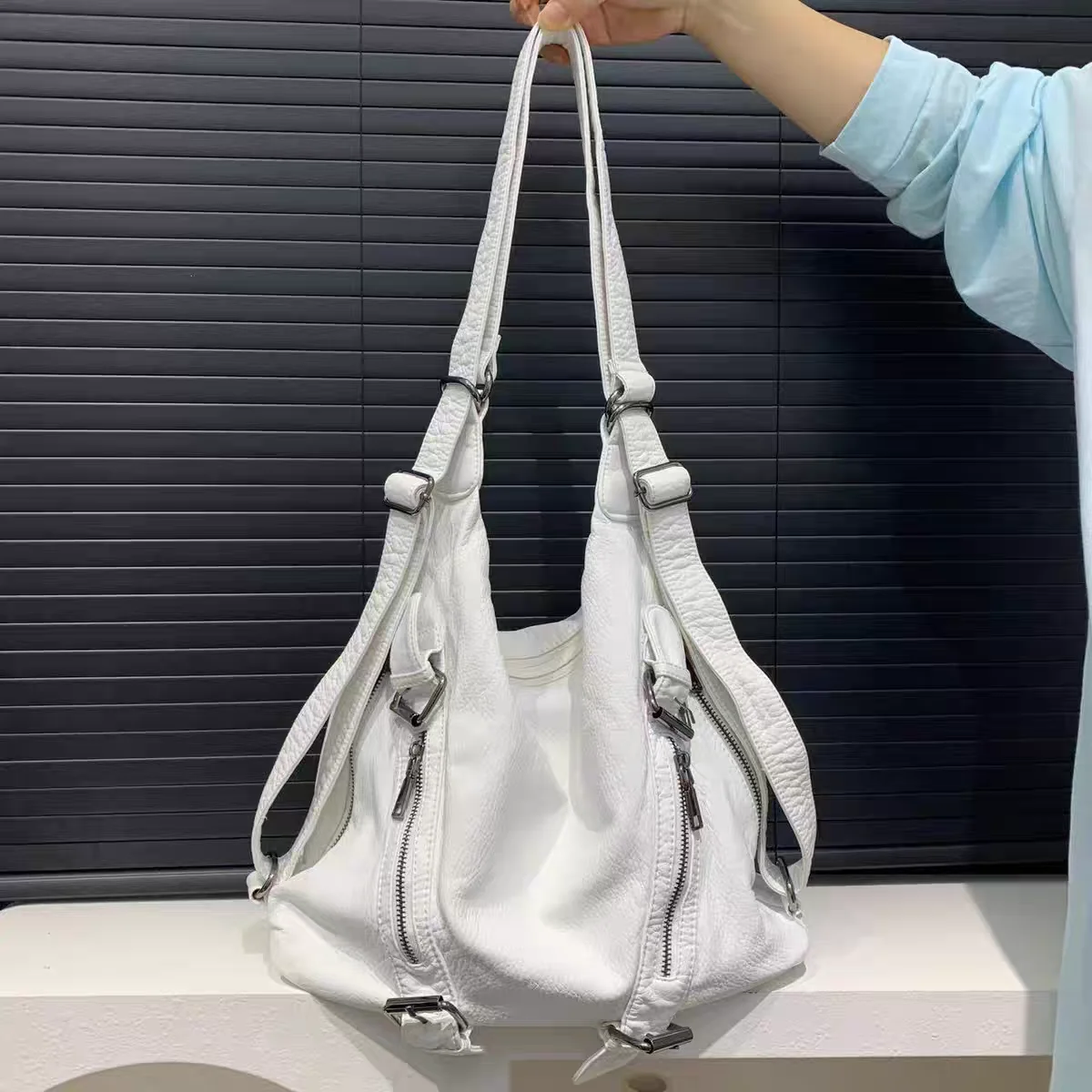 Women's Fashion Y2k Sexy Motor - Leather Work Womens Backpack ulasan dan harga