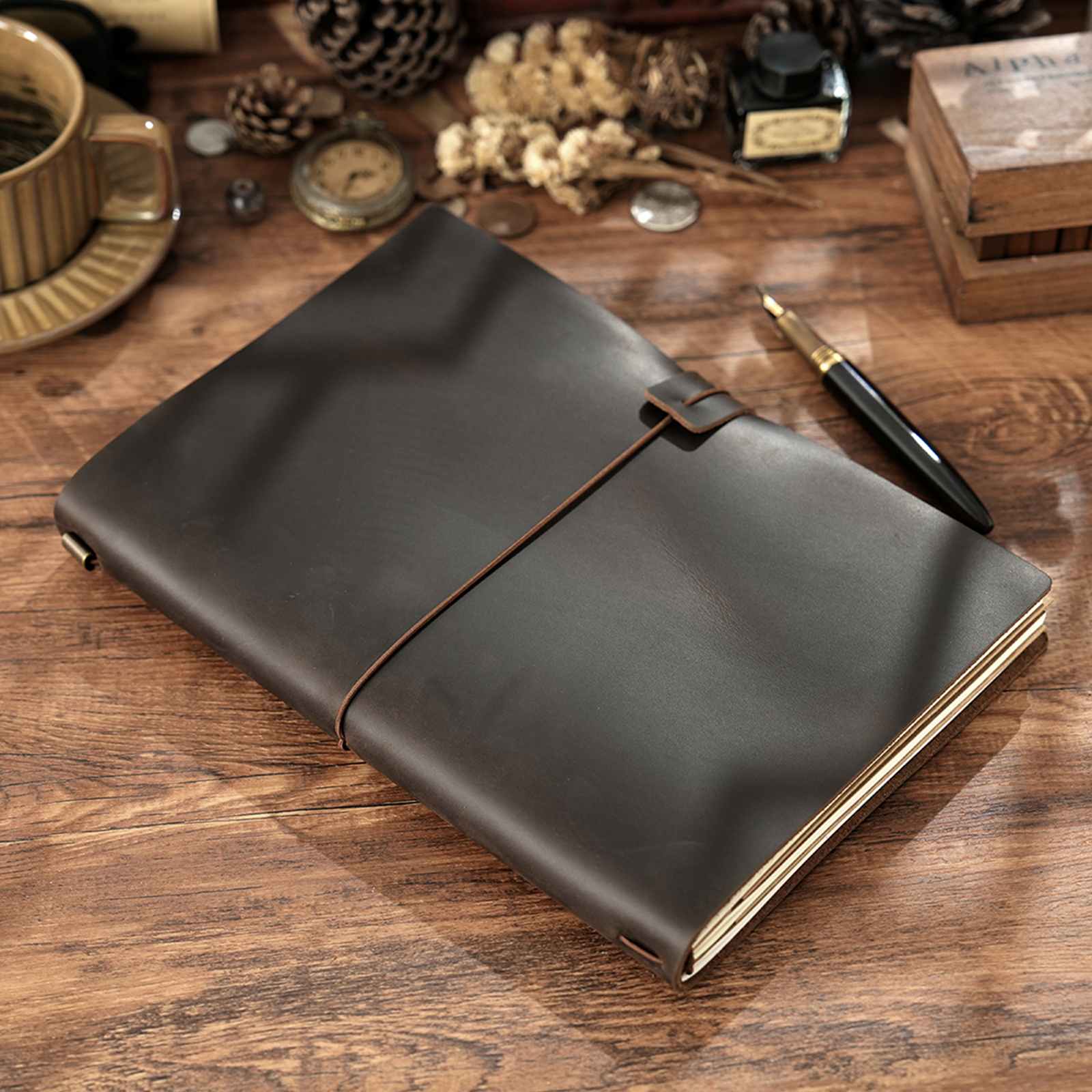 Handmade B5 Genuine Leather Tr - Leather Work Notepad ulasan dan harga