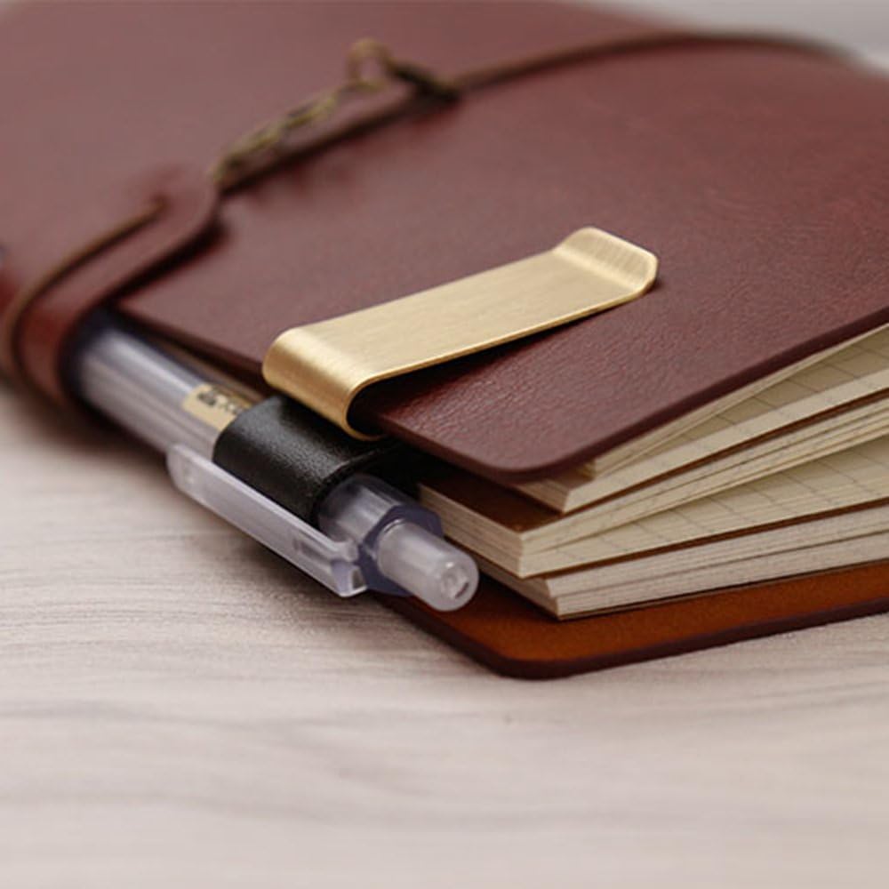 Handmade Leather Brass Stainle - Leather Work Notepad ulasan dan harga