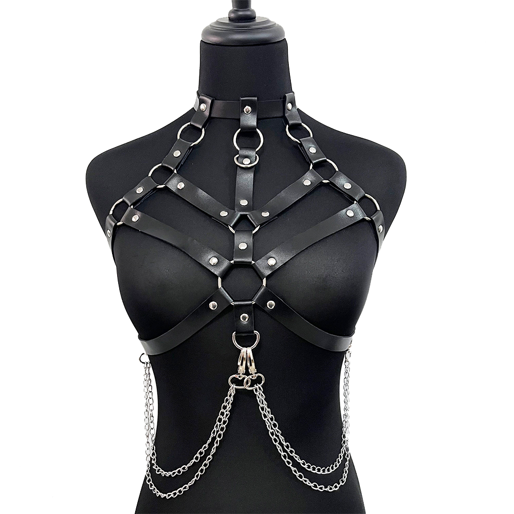 Chain with Leather Lingerie Wo - Leather Work Harness ulasan dan harga