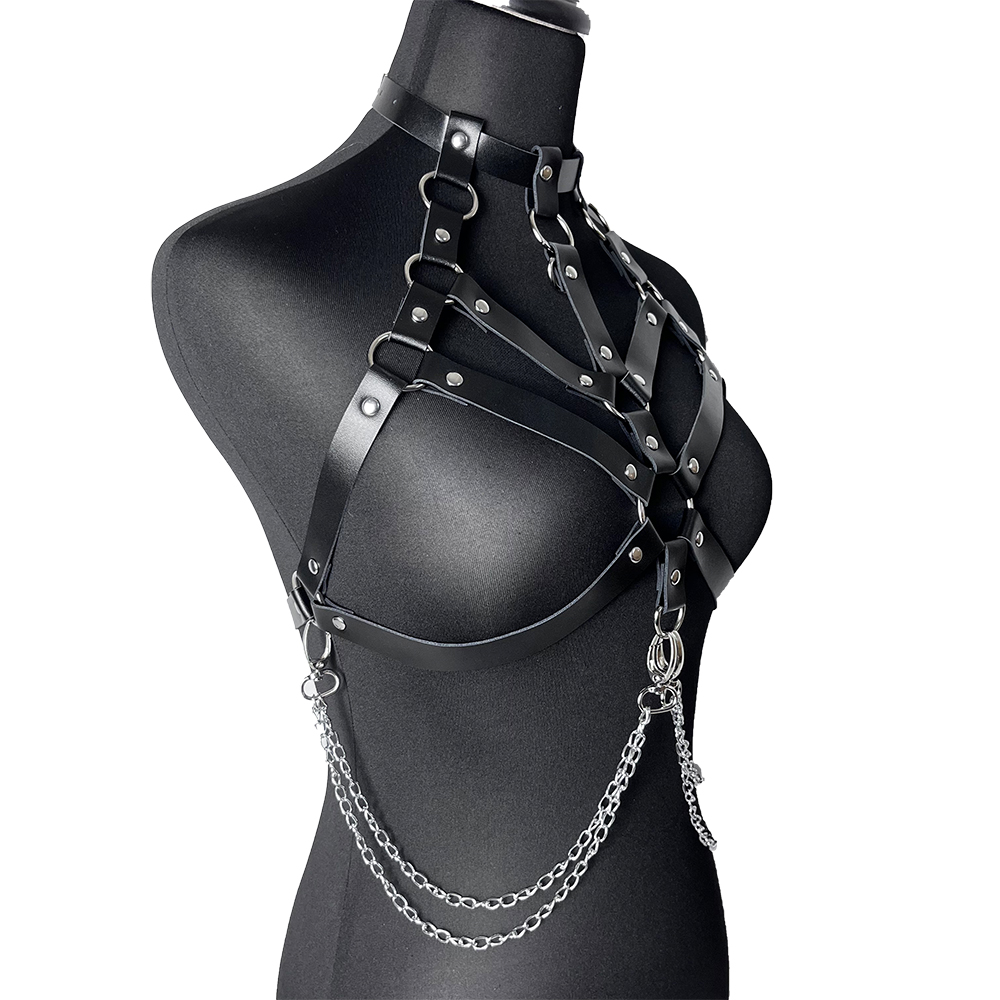Chain with Leather Lingerie Wo - Leather Work Harness ulasan dan harga