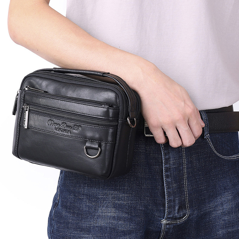 Men's waist bag multi function - Leatherwork Thread ulasan dan harga