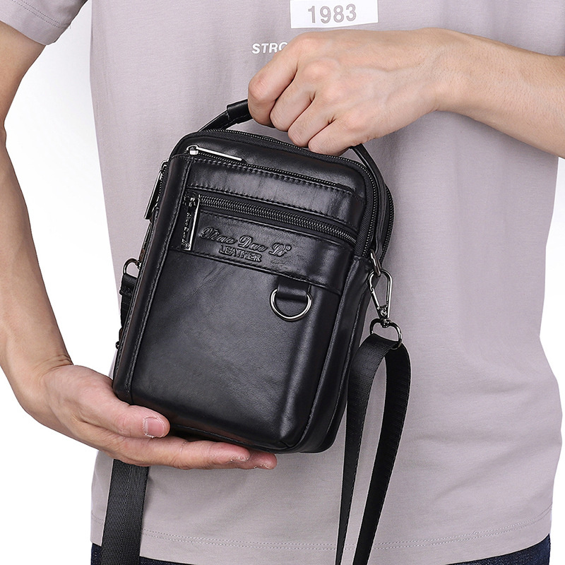 Men's waist bag multi function - Leatherwork Thread ulasan dan harga
