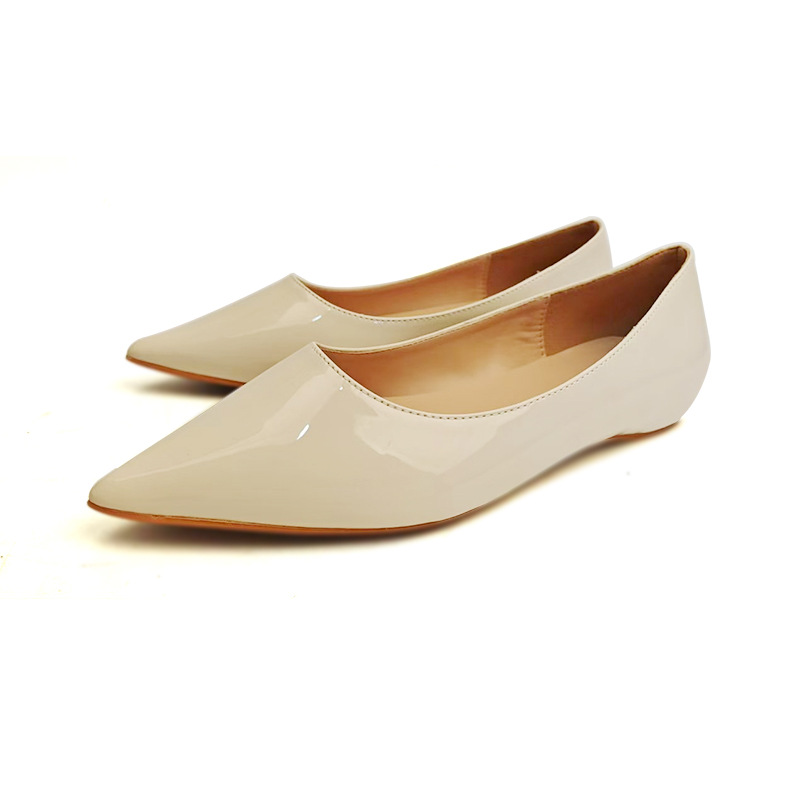 Fashion Black Nude Pointed Fla - Wildes Leatherwork ulasan dan harga