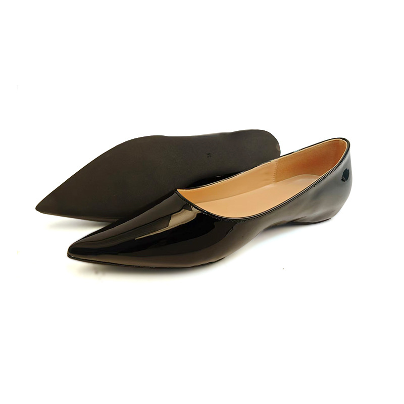 Fashion Black Nude Pointed Fla - Wildes Leatherwork ulasan dan harga