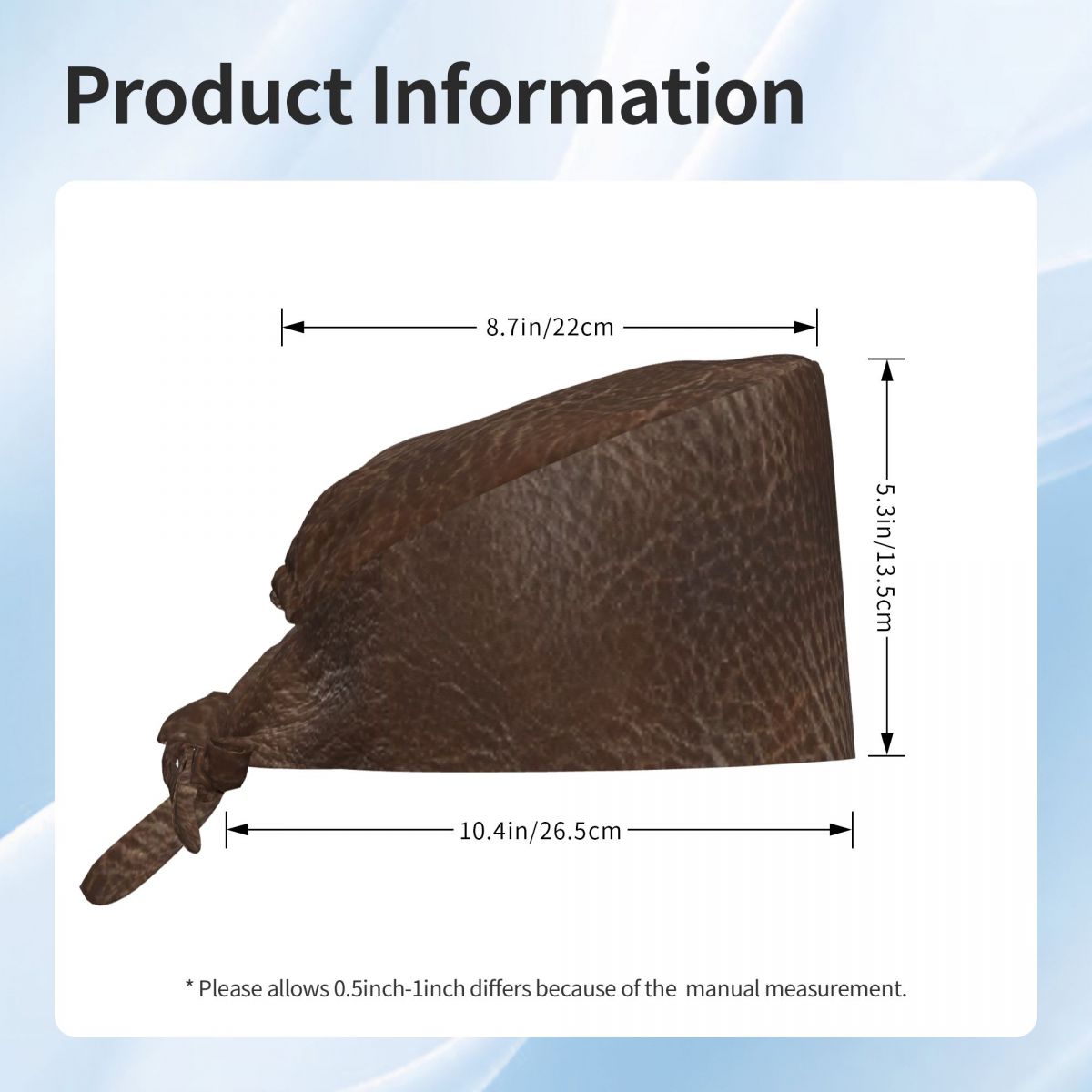Dark Brown Leather Effect Mate - Leather Work Hat ulasan dan harga