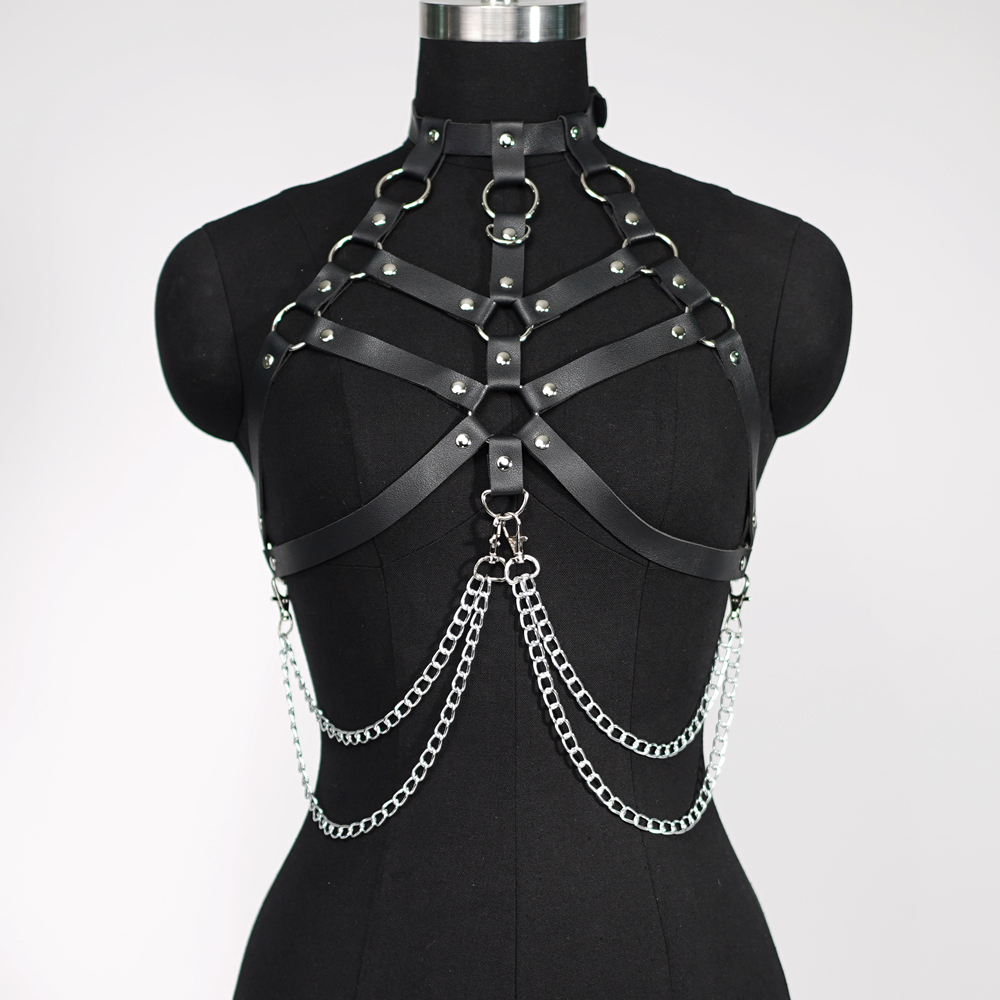 Women Sexy Harness Belt Chest  - Leather Work Harness ulasan dan harga