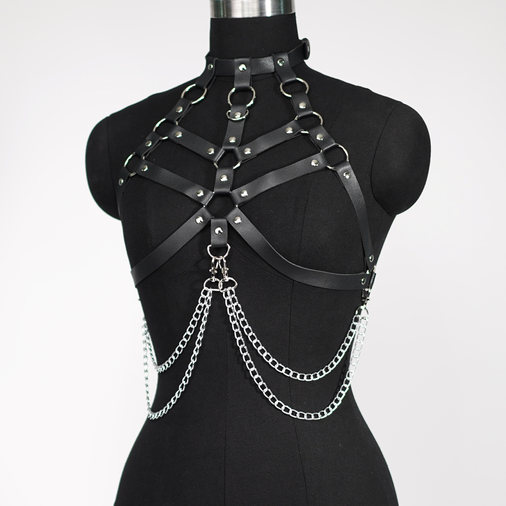 Women Sexy Harness Belt Chest  - Leather Work Harness ulasan dan harga