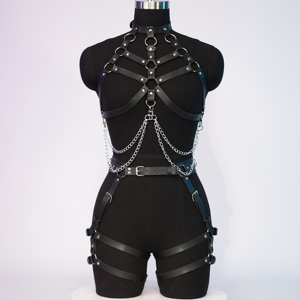Women Sexy Harness Belt Chest  - Leather Work Harness ulasan dan harga