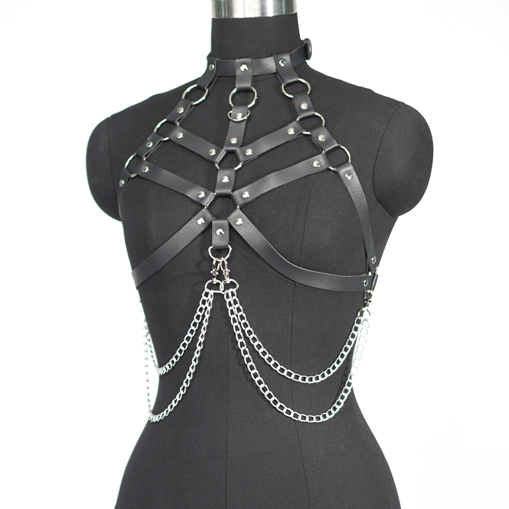 Women Sexy Harness Belt Chest  - Leather Work Harness ulasan dan harga