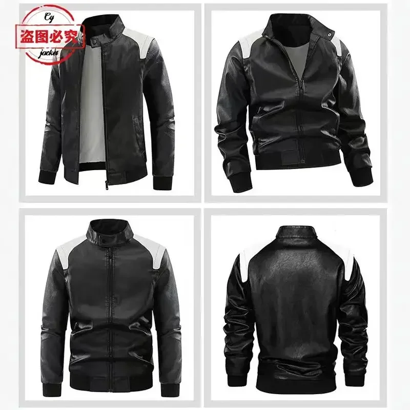 Ready to Race logo printed off - Leather Work Jacket With Hood ulasan dan harga