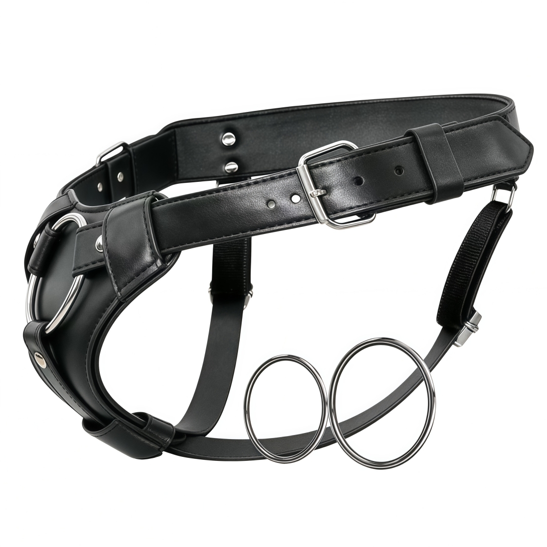 Strapon Dildo Harness Wearable - Leather Work Harness ulasan dan harga