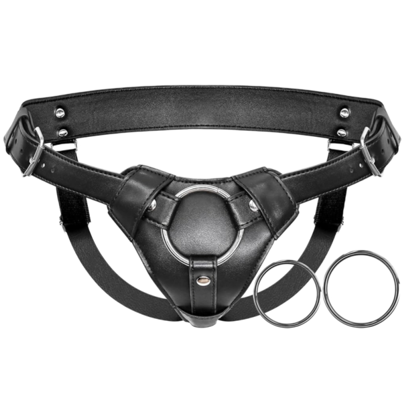 Strapon Dildo Harness Wearable - Leather Work Harness ulasan dan harga