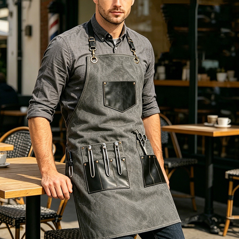 Thick Canvas Apron Leather Mul - Leatherwork Apron ulasan dan harga