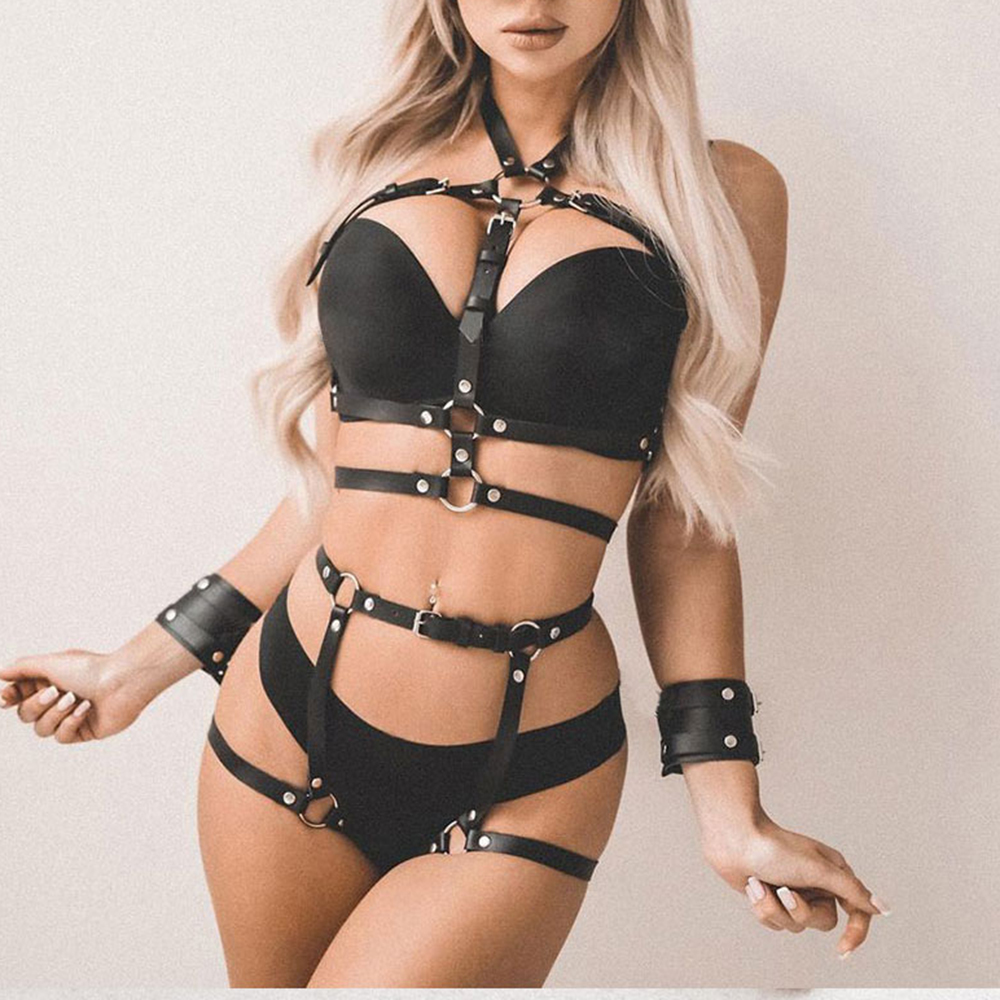 Women Sexy Body Harness Belt B - Leather Work Harness ulasan dan harga
