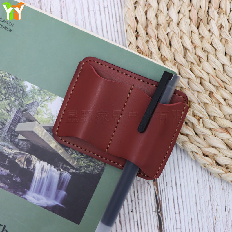 Portable PU Leather Pen Holder - Leather Work Notepad ulasan dan harga