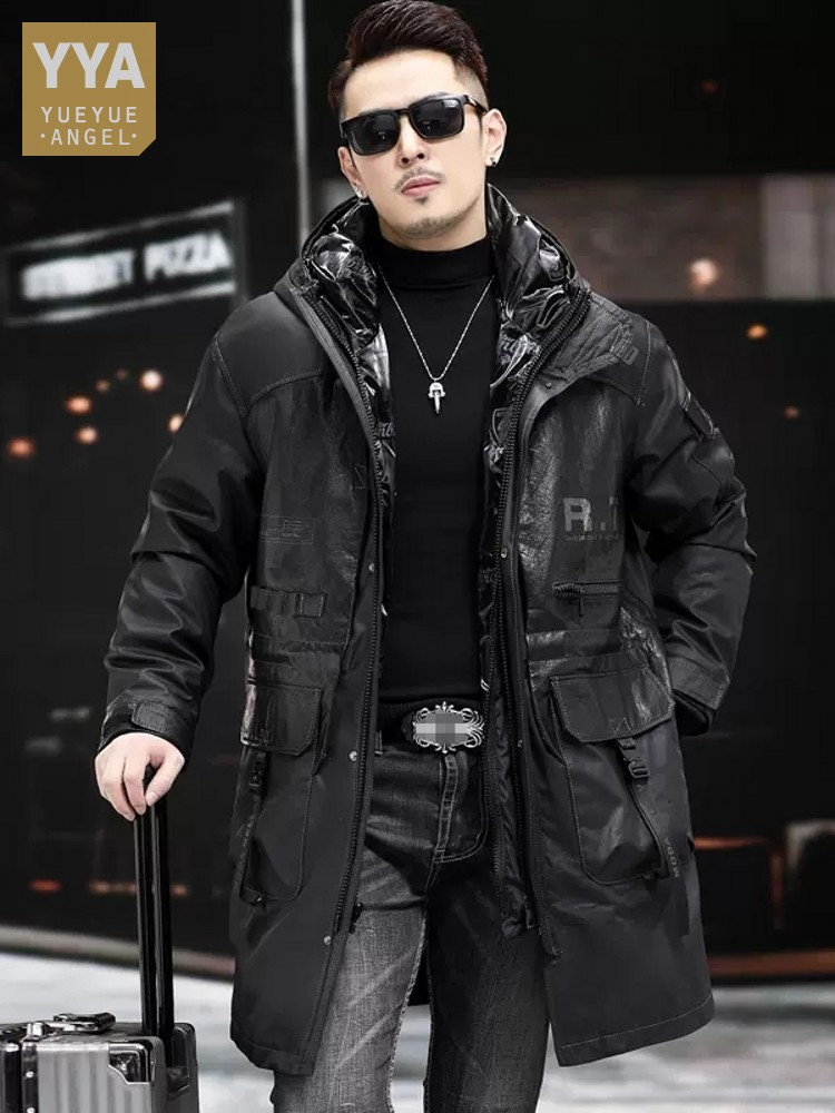 Winter Genuine Leather Coat Me - Leather Work Jacket With Hood ulasan dan harga
