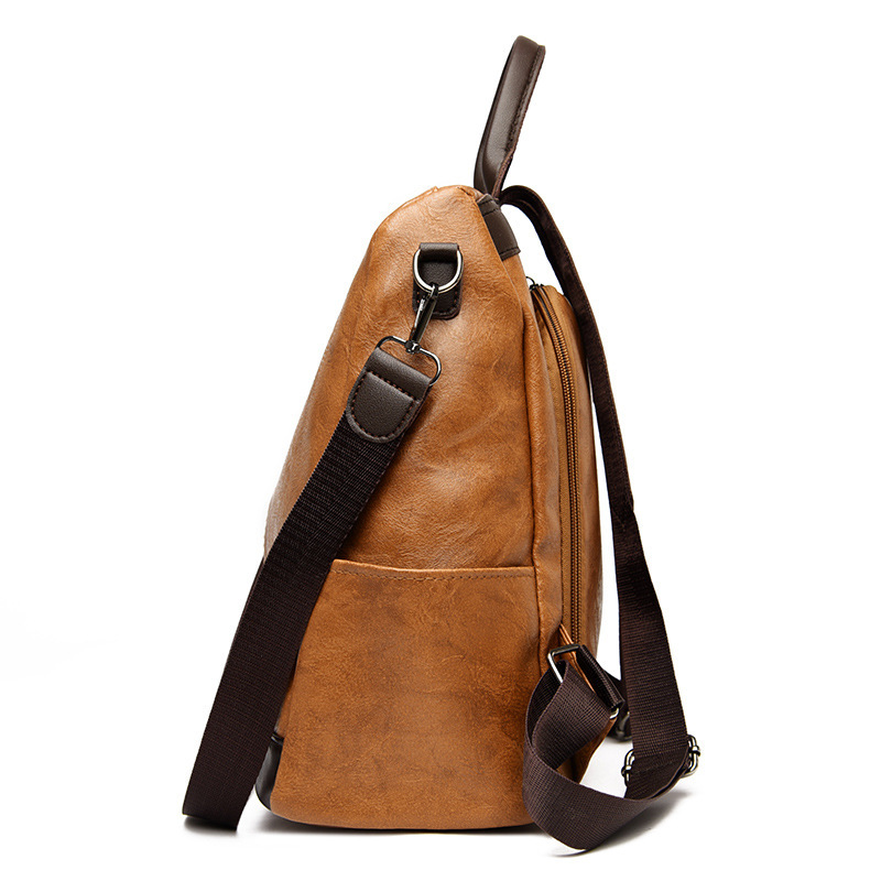 Backpack Large Capacity Anti-t - Leather Work Womens Backpack ulasan dan harga