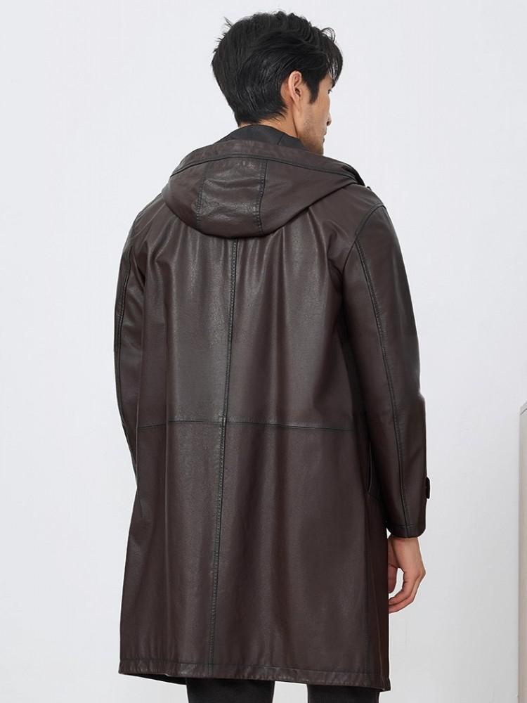 Fashion Mens Autum New Hooded  - Leather Work Jacket With Hood ulasan dan harga