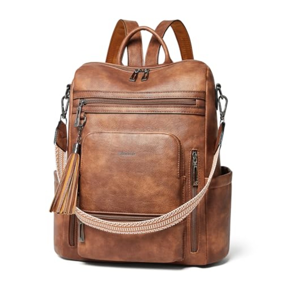 Vegan Leather Laptop Backpack  - Leather Work Womens Backpack ulasan dan harga