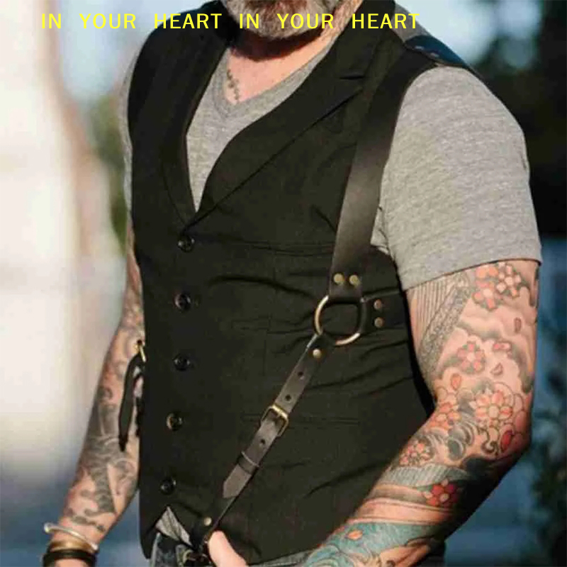 Men's Suspenders Belts Fashion - Leather Work Harness ulasan dan harga