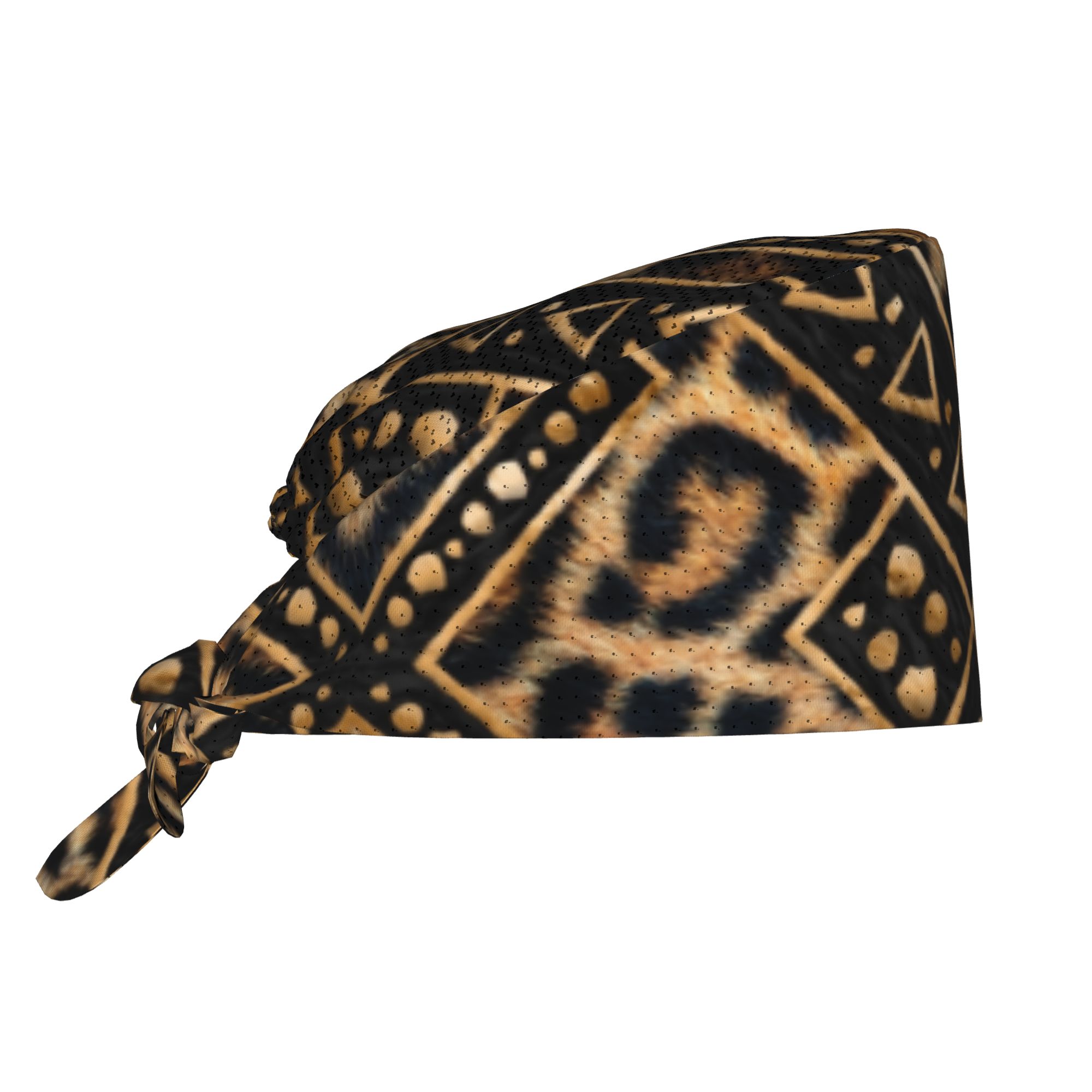 Leopard Fur  Ethnic Tribal Geo - Leather Work Hat ulasan dan harga