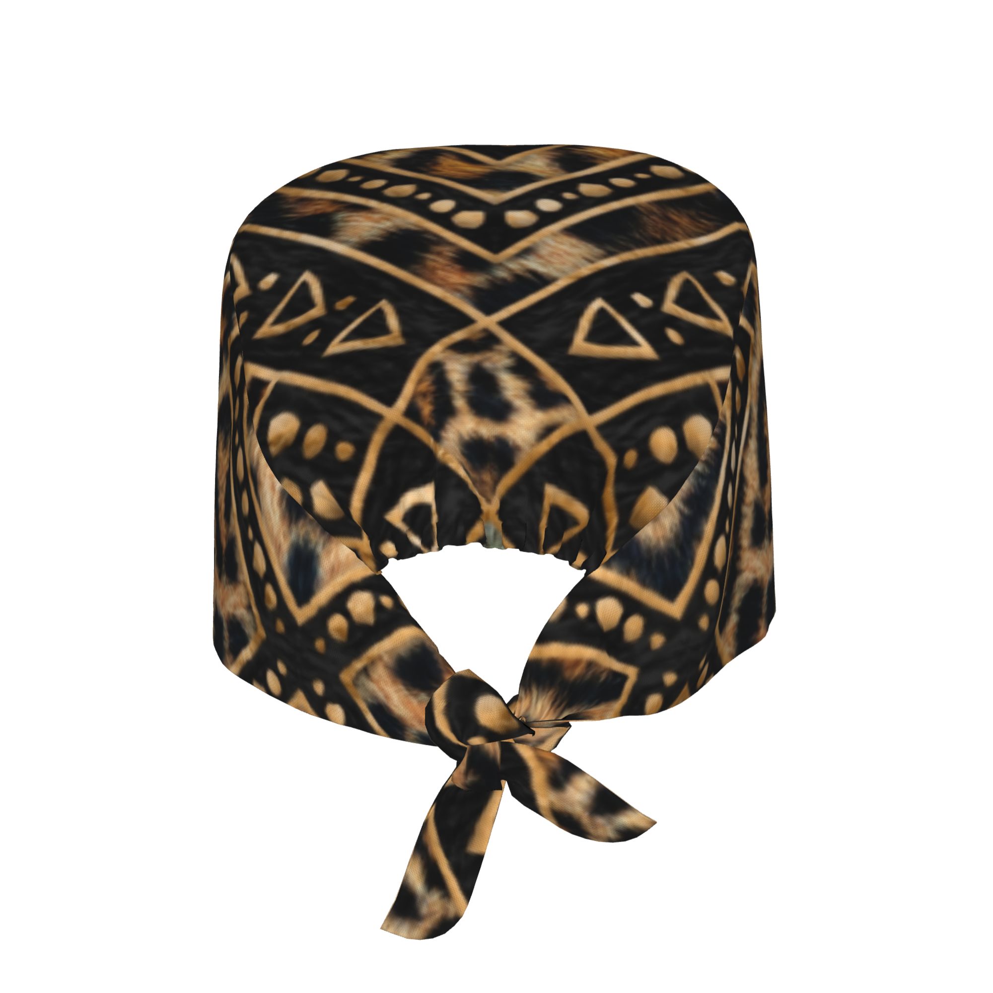 Leopard Fur  Ethnic Tribal Geo - Leather Work Hat ulasan dan harga